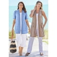 thumbnail image 4 of Woman Within Plus Size Lightweight Linen Vest, 4 of 4