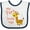 White and Navy, variant on Inktastic My Papa Loves Me Cute Giraffe Boys or Girls Baby Bib