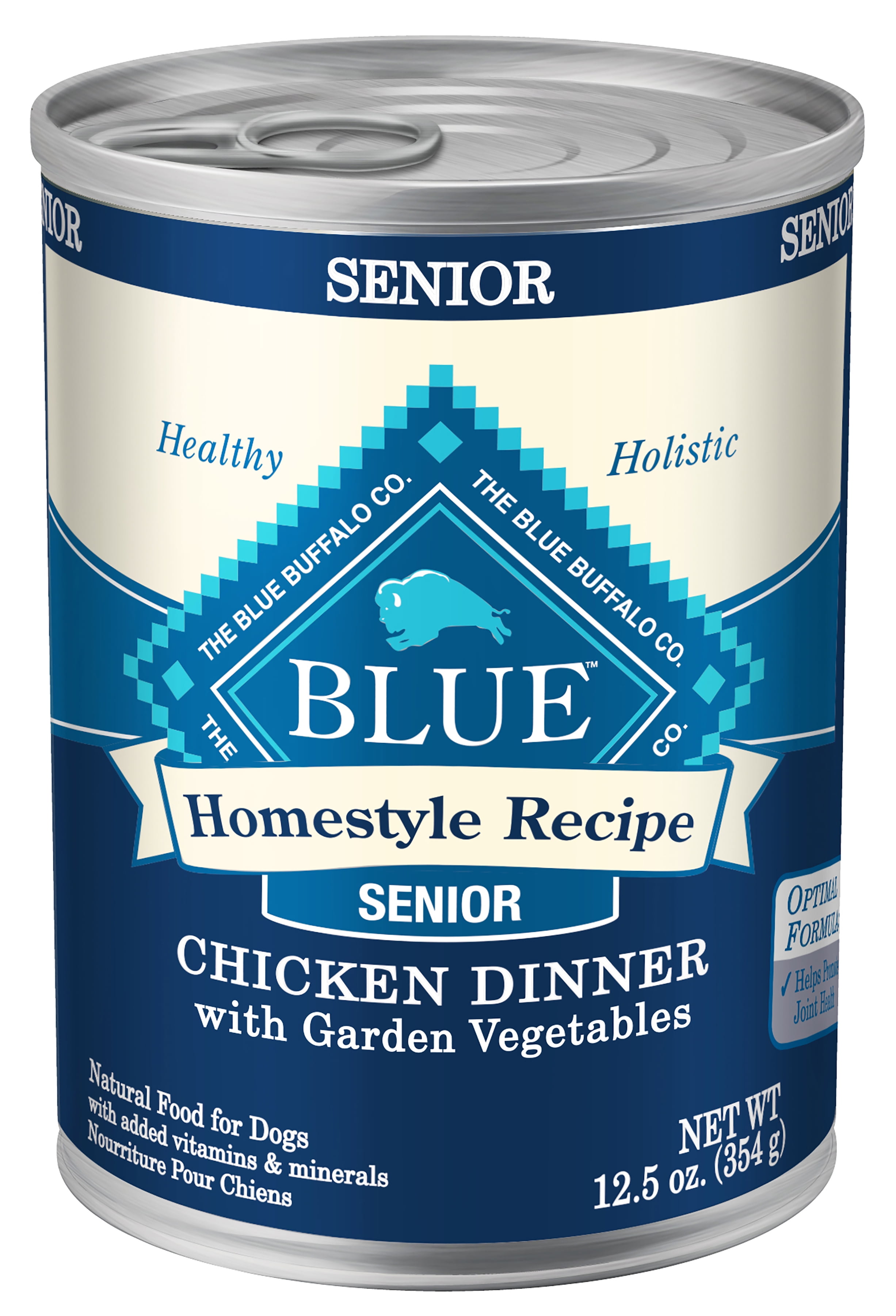 Blue Buffalo Homestyle Recipe Chicken Pate Wet Dog Food for Senior Dogs, Whole Grain, 12.5 oz. Can