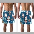 thumbnail image 3 of luoweisi Men's Beach Shorts Quick Dry Swim Trunks with Mesh Lining Christmas Santa Claus L, 3 of 5
