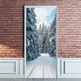 thumbnail image 4 of Christmas Wall Stickers Modern Art 3D Door Sticker, Peel and Stick Vinyl Door Mural Decals for Home Decor, 2 Pcs Set,SP-F129,L(45x200cmx2Pcs), 4 of 15