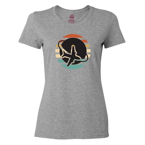 Inktastic Airplane Trip Vintage Travel Women's T-Shirt