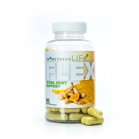 PrometheuzLife Flex Ultra Joint Support Supplement with Glucosamine, Turmeric, Chondroitin and Boswellia | 90 Capsules