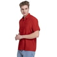thumbnail image 6 of LA LEELA Men's Hawaiian Shirt Solid Casual Short Sleeve Button Down Beach Shirts for Men Summer 6XL Red, Plain, 6 of 6