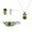 Jewellery Set, variant on 4mm Round Shape Peridot 925 Sterling Silver Tiny Women Valentines Day Gifts Pendant Necklace