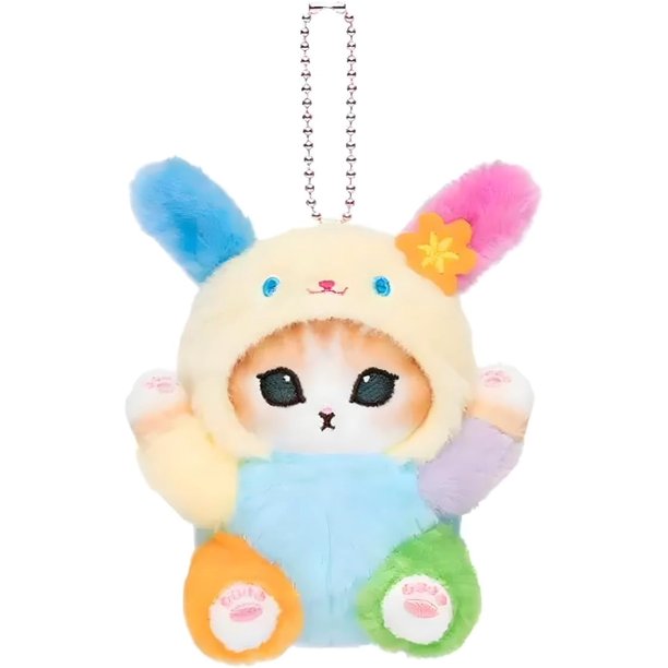 Mofusand Llavero de peluche con diseño de gato, lindos animales de peluche, llavero, colgador de bolsas, elegante, día del niño, Navidad, regalo de celebración de Año Nuevo, muñeca Mofusand Hippers