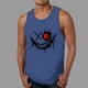 thumbnail image 1 of Ceisia Men's Slim Fit Crew Neck Sleeveless Tank Top Edgy Demon Smile Graphic Print Athletic Shirt Blue S Gifts, 1 of 5