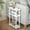 White, variant on Small Narrow Side Table, 3-Tier Skinny End Table with Storage Shelf, Slim Nightstand Bedside Table for Small Spaces, Living Room, Bderoom, Black