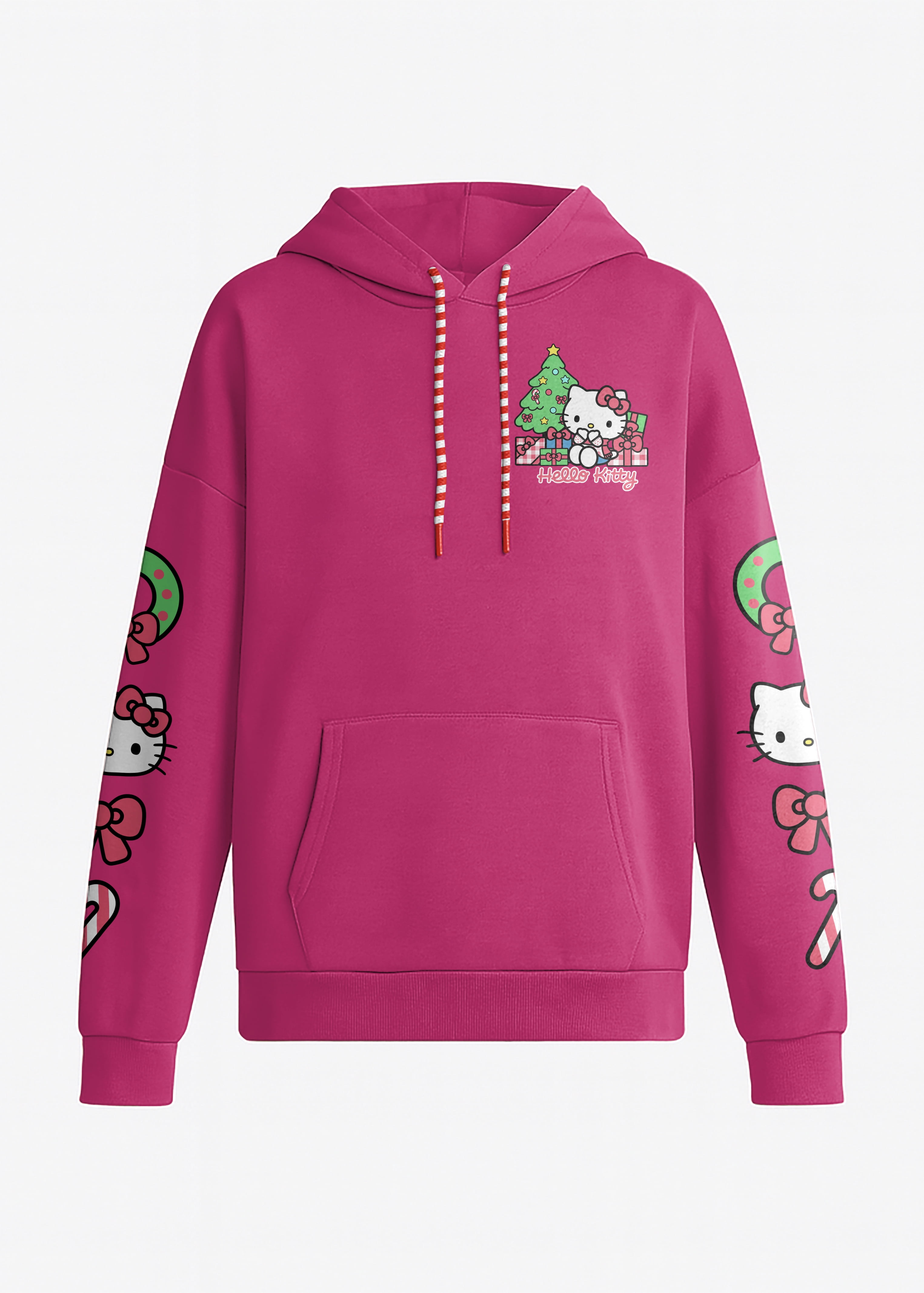 Hello Kitty Women's Holiday Graphic Hoodie with Long Sleeves, Sizes XXS–XXL