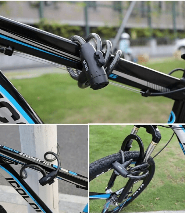 Bicycle Lock, Chain Lock, 5-digit Bicycle Password Lock, Bold Steel Chain Lock, Anti theft Security Password Lock