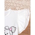 thumbnail image 6 of Bagilaanoe 3Pcs Baby Girl Easter Clothing Sets Toddler Letters Print Fly Sleeve T-shirt Tops + Flare Trousers + Headband 6M 12M 18M 24M 3T 4T Kids Spring Pants Set, 6 of 8