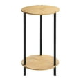 thumbnail image 6 of 2-Tier Bamboo Round Side Table Storage Table for Living Room Bedroom Patio, 6 of 6