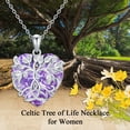 thumbnail image 4 of SOULMEET Celtic Tree of Life Necklaces 925 Sterling Silver Family Tree Necklace with Crystal Birthday Jewelry Gifts for Women Mom Friends, 4 of 7