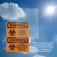 thumbnail image 5 of Biohazard No Food Or Drink Bilingual OSHA WARNING Vinyl Decal Label 14 Inch x 10 Inch - 5 Pack, 5 of 6