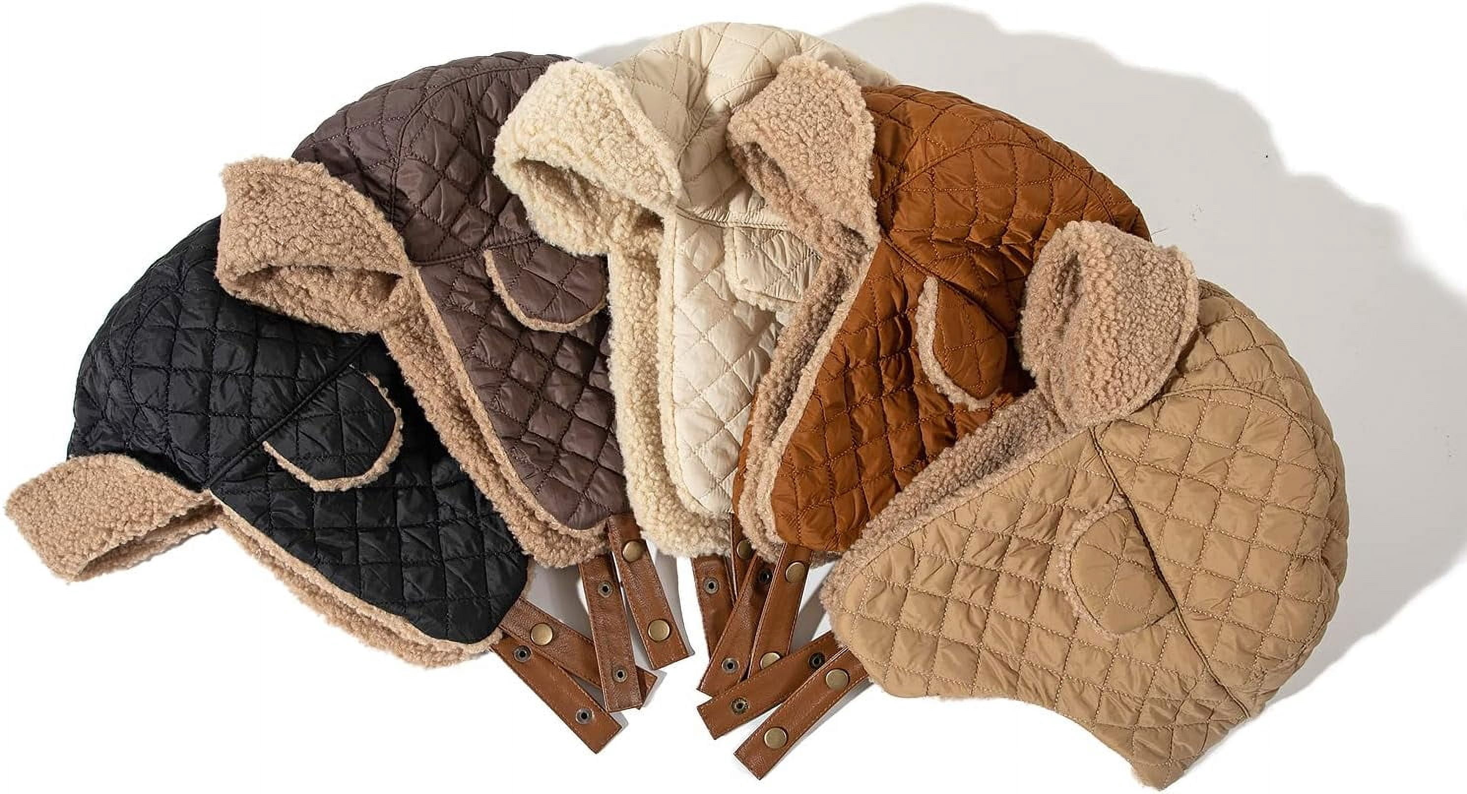 Zhengup Warm Trapper Hat Windproof Winter Russian Hats with Earflap Ushanka Hat Cold Weather Eskimo Hat Ski Snowboard Hat