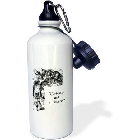 

3dRose curiouser-Alice in Wonderland Lewis Carroll quote-Sports Water Bottle 21oz Multicolored