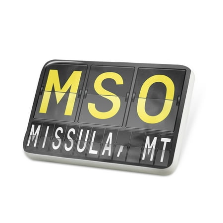 Porcelein Pin MSO Airport Code for Missula, MT Lapel Badge – NEONBLOND