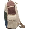 thumbnail image 5 of Large Hemp Backpack - Eco Friendly Unisex Rustic Bag Durable by Freakmandu (  White, Green, Blue ), 5 of 9