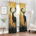 thumbnail image 6 of Elk Forest Sun Blackout Curtain Panels Drapes Privacy Assured with Light Filtering Curtains for Living room Bedroom Bathroom Window, 6 of 6