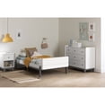 thumbnail image 3 of South Shore Bebble Complete Bed Twin Soft Gray and White, 3 of 10