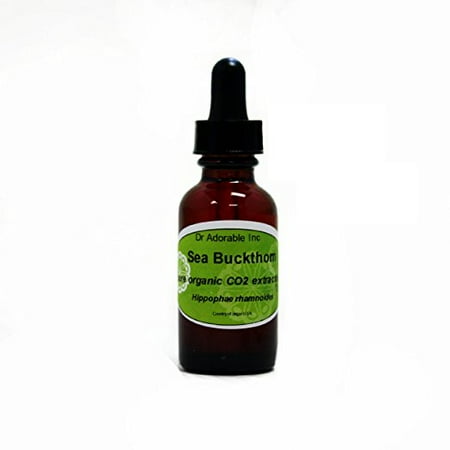 Skin Inc Pure Dr. Adorable - 100% Pure Sea Buckthorn Oil Organic CO2 Extracted Moisturizing Oil For Face Skin Hair Anti Aging - 1 oz with dropper ()