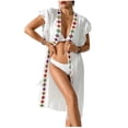 thumbnail image 2 of HOMBOM Womens Cover Up Summer Cardigan Boho Tie Front Floral Casual Beach Kimono for Ladies, 2 of 9