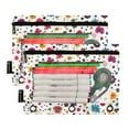 thumbnail image 2 of Small Flower and Dots 2 Pack Pencil Pouch for 3 Ring Binder Smooth Zipper Folders with Pockets Clear Window Pencil Case, 2 of 6