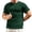 Green, variant on Men's Slim Fit Round Neck Short Sleeved Towel Cloth T Shirt European and Style Casual Bottom Shirt for Men,S