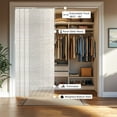 thumbnail image 2 of Chicology Adjustable Sliding Panel Track Blind, Vertical Blinds, Light Filtering - 46"-86" W X 96" Height, Meshed Olive, 2 of 4