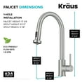 thumbnail image 5 of KRAUS Bolden 2-Function Single Handle Pull Down Kitchen Faucet in Spot-Free Stainless Steel, 5 of 7