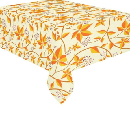 Thanksgiving Tablecloths Target MYPOP Thanksgiving Orange Autumn Maple Leaf Cotton Linen Tableclothes Set 60x84 Inches - Fall Leaf Desk Table Cloth Cover for Wedding Holiday Party Decoration ()
