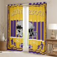 thumbnail image 2 of Homewish Minnesota City Silhouette Blackout Curtains Set of 2 (52x84 Each),Rugby Sport Theme Window Curtains,Purple Yellow Curtains and Drapes For Boys Kids,Microfiber Bedroom Decor, 2 of 6
