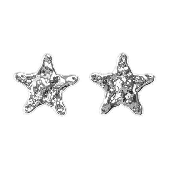 Unique Bargains 1 Pair Shoelace Charms Sparkly Textured Star Decorative Shoe Clips Silver Tone