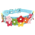 thumbnail image 4 of Collar de seguridad ajustable con decoración floral para perros, gatos y cachorros - Talla M (Azul), 4 of 4