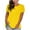 Yellow, variant on Summer Homenesgenics Womens Tops under $5 Women's Spring Round Neck Solid Color Short Sleeve Lace Patchwork T-Shirt Top Round Neck Top/shirt Pink M