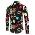 thumbnail image 4 of LilyLLL Men's Christmas Party Long Sleeve Buttons Down Shirt Tops, 4 of 4