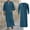 Navy, variant on Mens Kaftan Thobe Casual Long Sleeve Robe Tunic Button Down Collar Muslim Men Clothing Thobe
