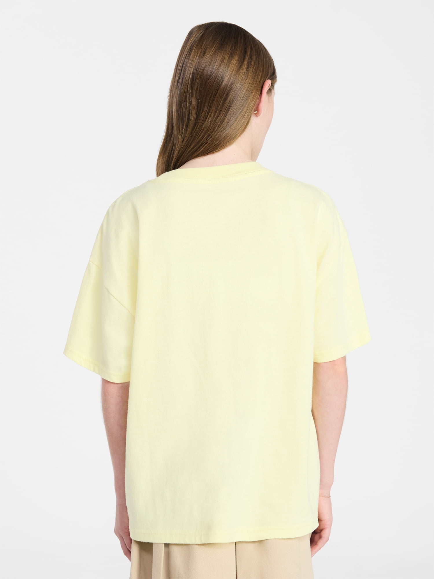 Weekend Academy Girls Oversized Graphic Tee with Short Sleeves, Sizes 4-18