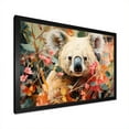 thumbnail image 2 of Designart "Floral Koala in Pink and Green II" Animals Framed Wall Art Decor - Modern Farmhouse Green Koala Entryway Framed Wall Art Print, 2 of 6