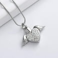 thumbnail image 3 of Angel Wing Cremation Urn Necklace for Ashes Stainless Steel Heart Urn Pendant Ashes Holder Memorial Jewelry for Human / Pet, 3 of 7