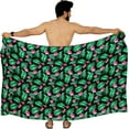 thumbnail image 4 of LA LEELA Men's Swimwear Beach Summer Pareo Long Sarong Wrap One Size Rainbow, Floral Vacation Holiday Party, 4 of 5