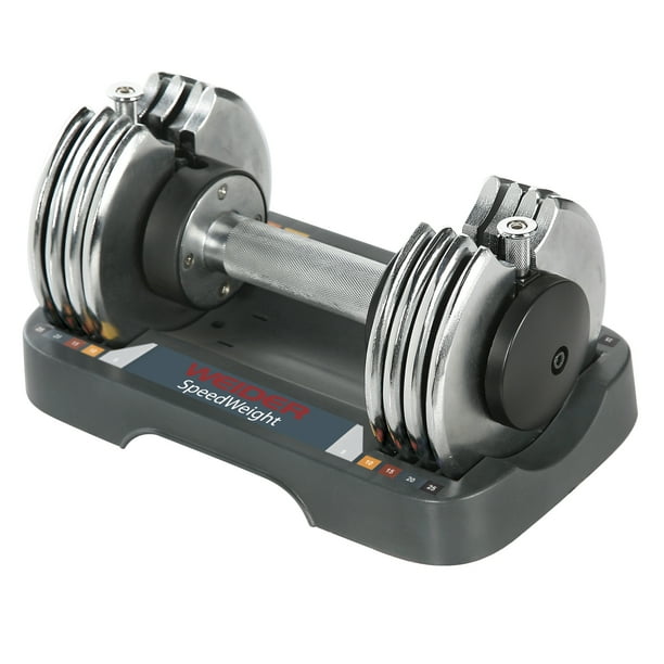 Weider Adjustable SpeedWeight 25 Lb. Dumbbell with NonSlip Grip, Single