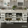 thumbnail image 3 of Eviva Storehouse 84"W x 22"D White Double Sink Bathroom Vanity with White Carrara Quartz Countertop and Undermount Porcelain Sinks, 3 of 10