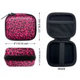 thumbnail image 4 of WIRESTER Portable EVA Small Earbuds Carrying Case Storage Bag Organizer with Carabiners for Earphones, Earbuds, Earpieces, SD Memory Card, Camera Chips - Black/Hot Pink Leopard, 4 of 7