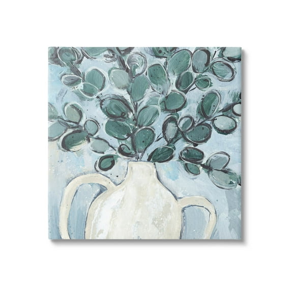 Stupell Industries Contemporary Eucalyptus Herb Plant Vase Painting Gallery Wrapped Canvas Print Wall Art, Design by Annie Warren