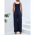 thumbnail image 3 of Cuteduck Women's Casual Loose Overalls Jumpsuits One Piece Sleeveless Wide Leg Long Pant Rompers With Pockets S-2XL, 3 of 5