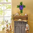 thumbnail image 2 of Hxlazmoo Purple Easter Crosses Wreath for Spring Door Decor - Wooden Home Decoration, 19.68x11.81in Indoor/Outdoor Festive Wall Hanging, 2 of 9