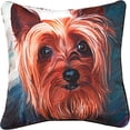 thumbnail image 2 of Manual Woodworkers and Weavers Paws And Whiskers Yorkie Style Printed Pillow 18 X 18 in., 2 of 2