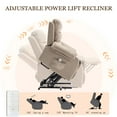 thumbnail image 3 of Korser Small Power Lift Recliner Chair for Elderly with Memory Function Linen for Living Room,Khaki, 3 of 8