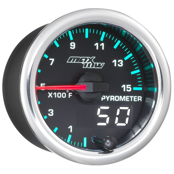 MaxTow Match 1500 F Pyrometer EGT Gauge for 2014-2020 6.6L GM Duramax